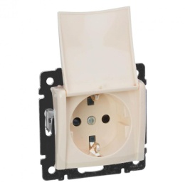 Legrand Valena 774322 Розетка 2к+3нем.ст. мех. сл.кость с крышкой