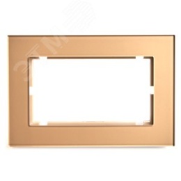 Рамка STEKKER GFR00-7012-08 без перем.для 2-й розетки, золото, серия КАТРИН