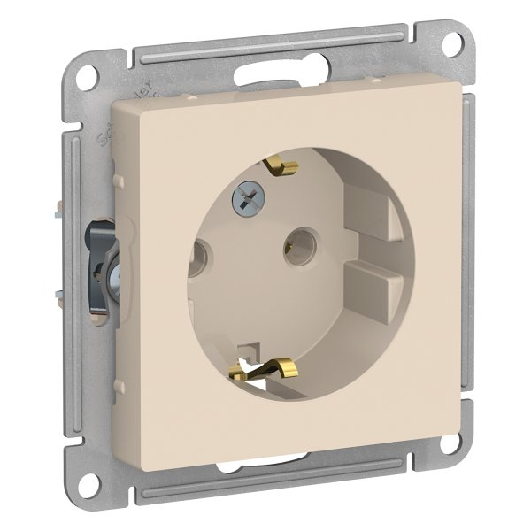 Розетка AtlasDesign ATN000243 c/з механизм, бежевая