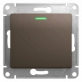 Выключатель GLOSSA GSL000813 1кл c инд., шоколад