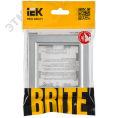 Рамка IEK BRITE 1пост алюминий