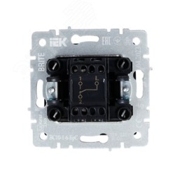 Переключатель IEK BRITE 1кл сталь