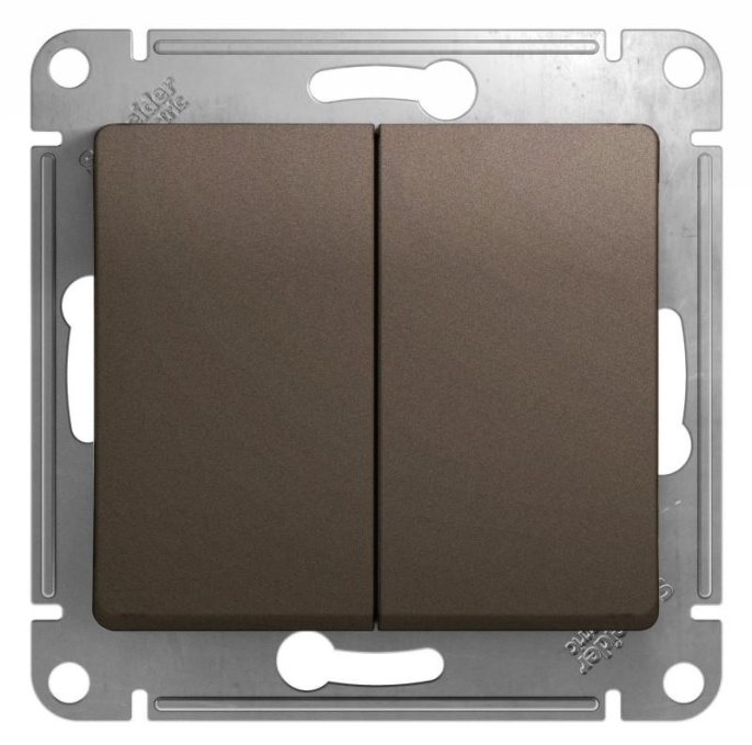 Переключатель GLOSSA GSL000865 2кл. в рамку шоколад
