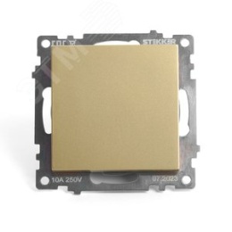 Переключатель STEKKER GLS10-7105-08, 1кл золото, (механизм) серия КАТРИН