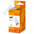 Лампа IEK LED3 3W E14 3000K шар 
