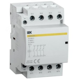 Контактор модульный IEK КМ63-40М 63А 4П 4НО
