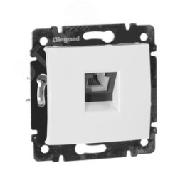 Legrand Valena 774438 Розетка1*RJ11 4контакта,1вывод, белая 