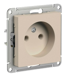 Розетка AtlasDesign ATN001241 б/з песочный, механизм