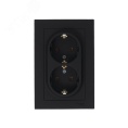 Розетка AtlasDesign ATN001024 2ая с/з карбон, механизм