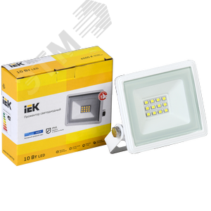 Прожектор IEK СДО06-10 10W 6500k белый корпус