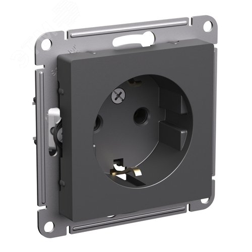 Розетка AtlasDesign ATN001443 c/з базальт, механизм