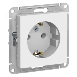 Розетка AtlasDesign ATN000143 c/з механизм, белая