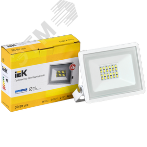 Прожектор IEK СДО06-30 30W 6500k белый корпус