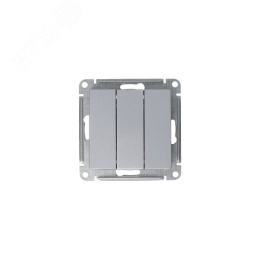 Выключатель AtlasDesign ATN000331 3кл, алюминий, механизм