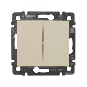 Legrand Valena 774305 выключатель 2кл сл.кость 