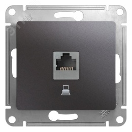 Розетка GLOSSA GSL001381 RJ45 графит