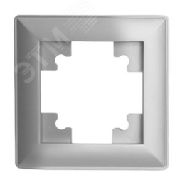 Рамка STEKKER PFR00-7001-03 1-я СЕРЕБРО пластик, серия КАТРИН