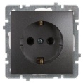Розетка NILSON 24160417 СУ 1ая с/з. антрацит