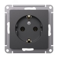 Розетка AtlasDesign ATN001443 c/з базальт, механизм