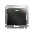 Выключатель GLOSSA GSL000753 2кл, с подс., механизм, антрацит