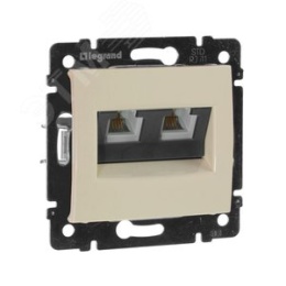 Legrand Valena 774339 Розетка 2-я TF 11*2 мех. сл.кость