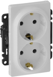 Legrand Valena-L 753127 2*2k+з 16А 250В накл.двойной розетки
