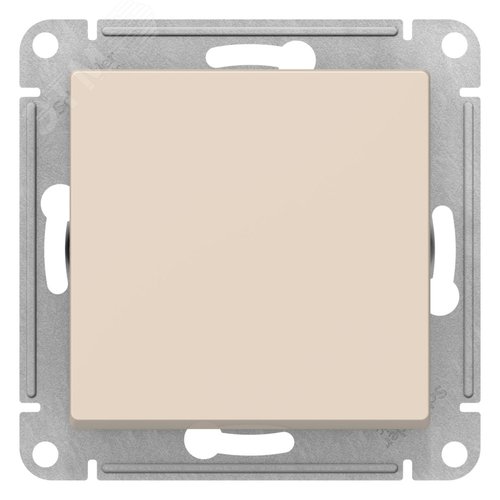 Выключатель AtlasDesign ATN000221 1кл, 2п бежевый, механизм