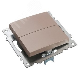 Выключатель STEKKER GLS10-7104-02, 2кл шампань, (механизм) серия КАТРИН
