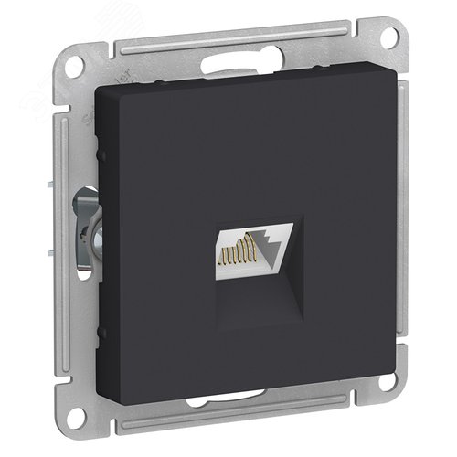 Розетка AtlasDesign ATN001086 RJ45 кат.6А карбон, механизм