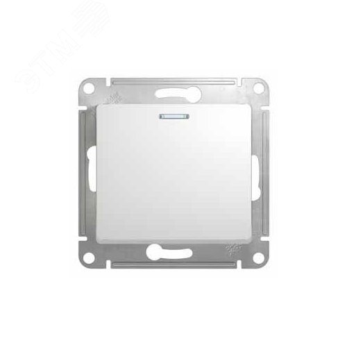 Выключатель GLOSSA GSL000113 1кл с подсв., белый