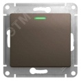 Выключатель GLOSSA GSL000813 1кл c инд., шоколад