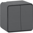 Переключатель SE MUREVA MUR35022 2кл, антрацит, наружный