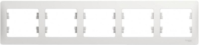 Рамка GLOSSA GSL000105 5поста белый