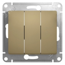 Выключатель GLOSSA GSL000431 3кл, механизм, титан