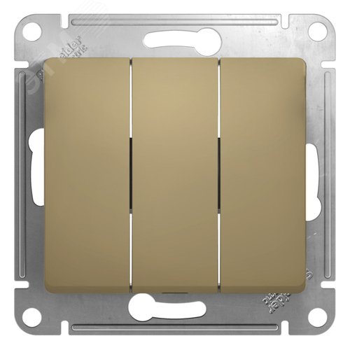 Выключатель GLOSSA GSL000431 3кл, механизм, титан