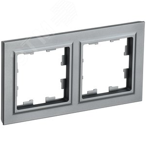 Рамка IEK BRITE 2 поста темная бронза