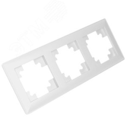 Рамка STEKKER PFR00-7003-01 3-я белая пластик, серия КАТРИН