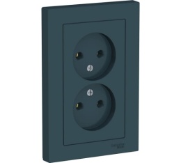 Розетка AtlasDesign ATN000820 2-ая б/з 16А изумруд