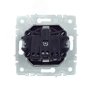 Розетка IEK BRITE 1-ная c/з шампань