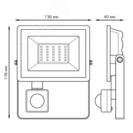Прожектор GAUSS 628511330 30Вт 220-240В 6500k 2100Лм IP65 c датчиком