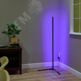 Торшер UNIEL ULM-T630  10W/RGB  ЧЕРНЫЙ