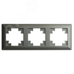 Рамка STEKKER PFR00-7003-06 3-я графит пластик, серия КАТРИН