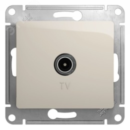 Розетка GLOSSA GSL000991 TV молочная