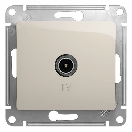 Розетка GLOSSA GSL000991 TV молочная