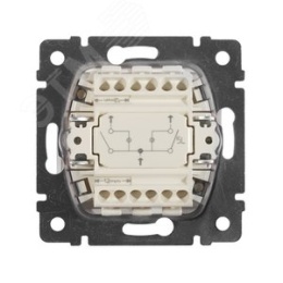 Legrand Valena 770128 Выключатель 2кл c подсв. алюм. 