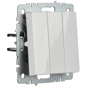 Выключатель IEK BRITE 3кл белый