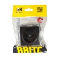 Розетка IEK BRITE 1-ная б/з черный