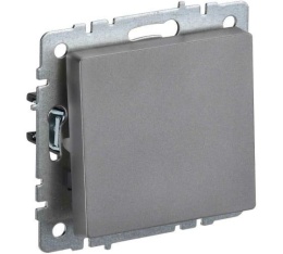 Выключатель IEK BRITE 1кл сталь