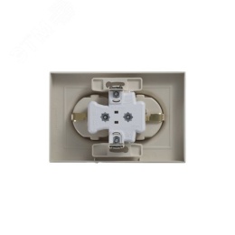 Розетка AtlasDesign ATN000224 2ая с/з механизм, бежевая