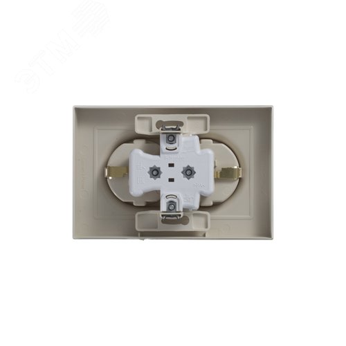 Розетка AtlasDesign ATN000224 2ая с/з механизм, бежевая